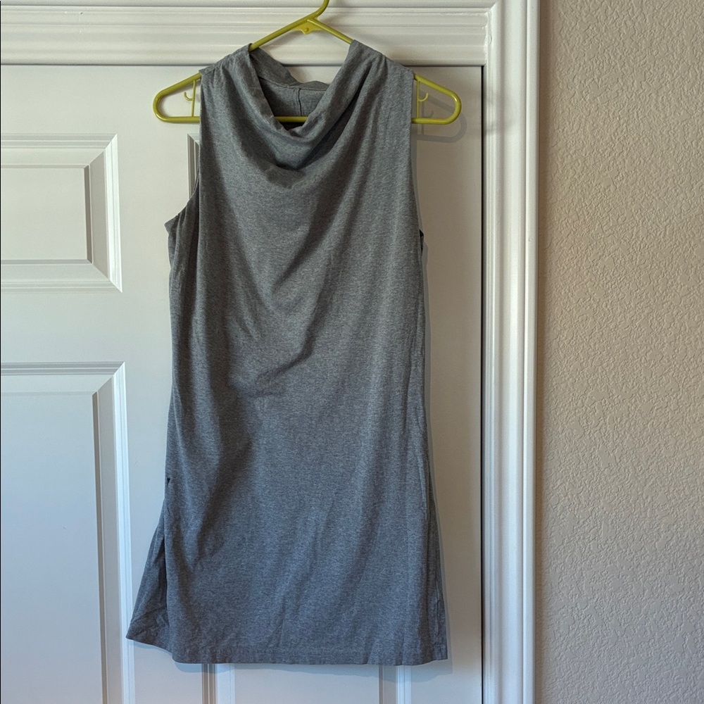 Patagonia Heather Cowl Neck Gray Mini Dress